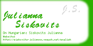 julianna siskovits business card